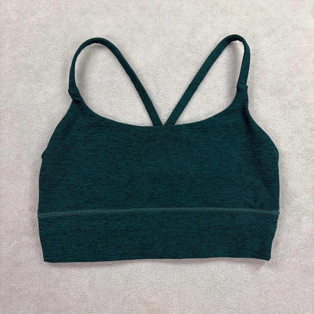 Vuori Long Line Elevation Bra Women Small Forest Green Strappy Back  Activewear
